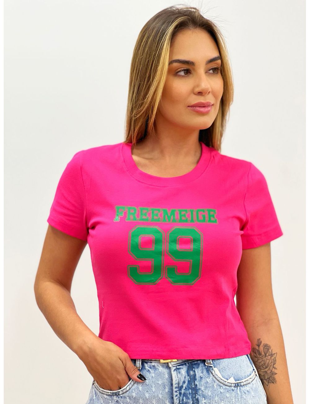 Cropped T-shirt Pink - Ana G Store