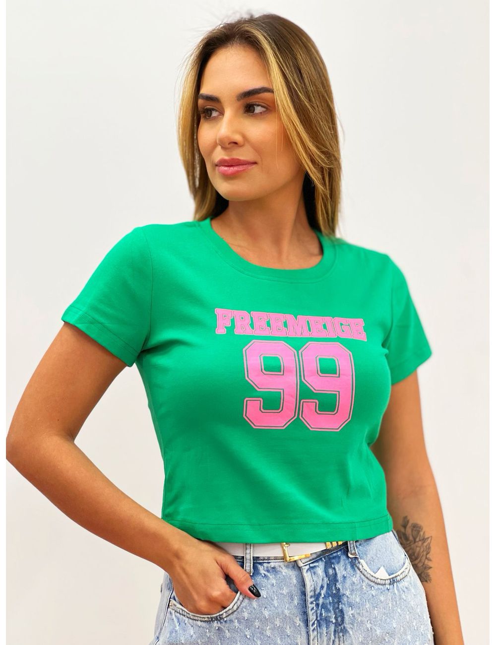 Cropped T-shirt Verde