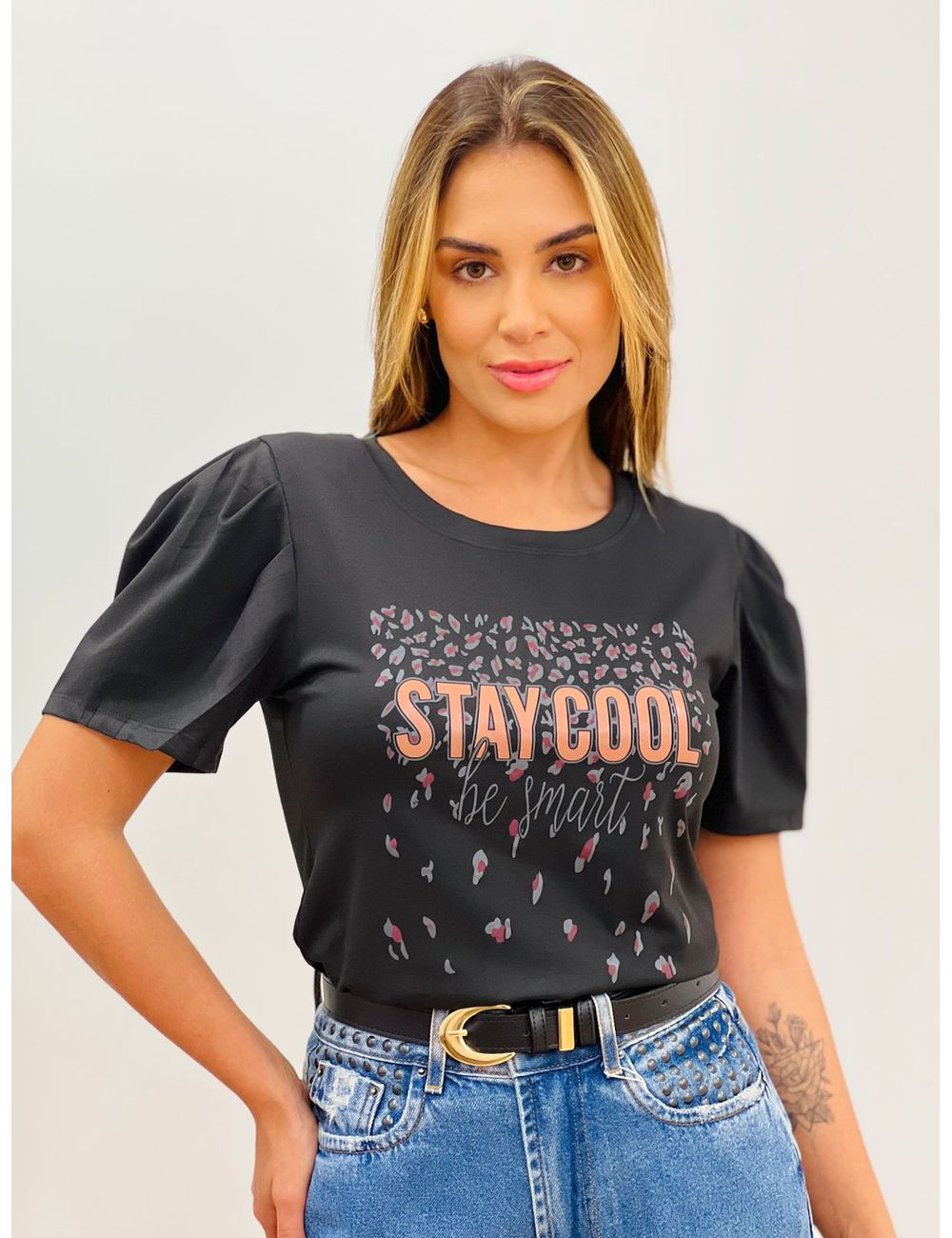 T-shirt Stay Preta