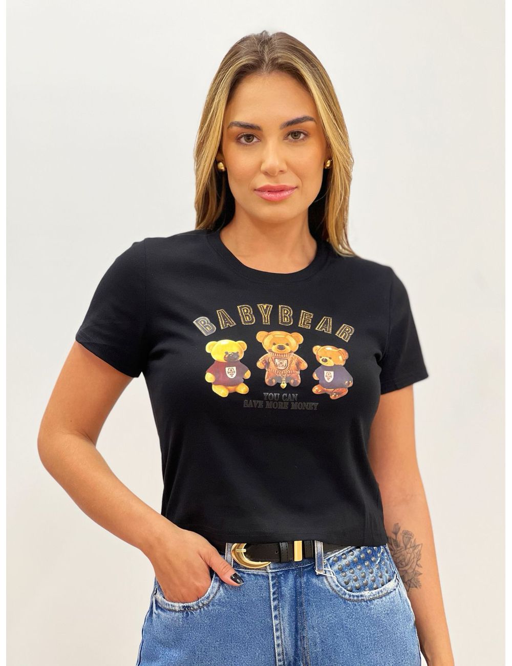 Cropped Teddy Preta