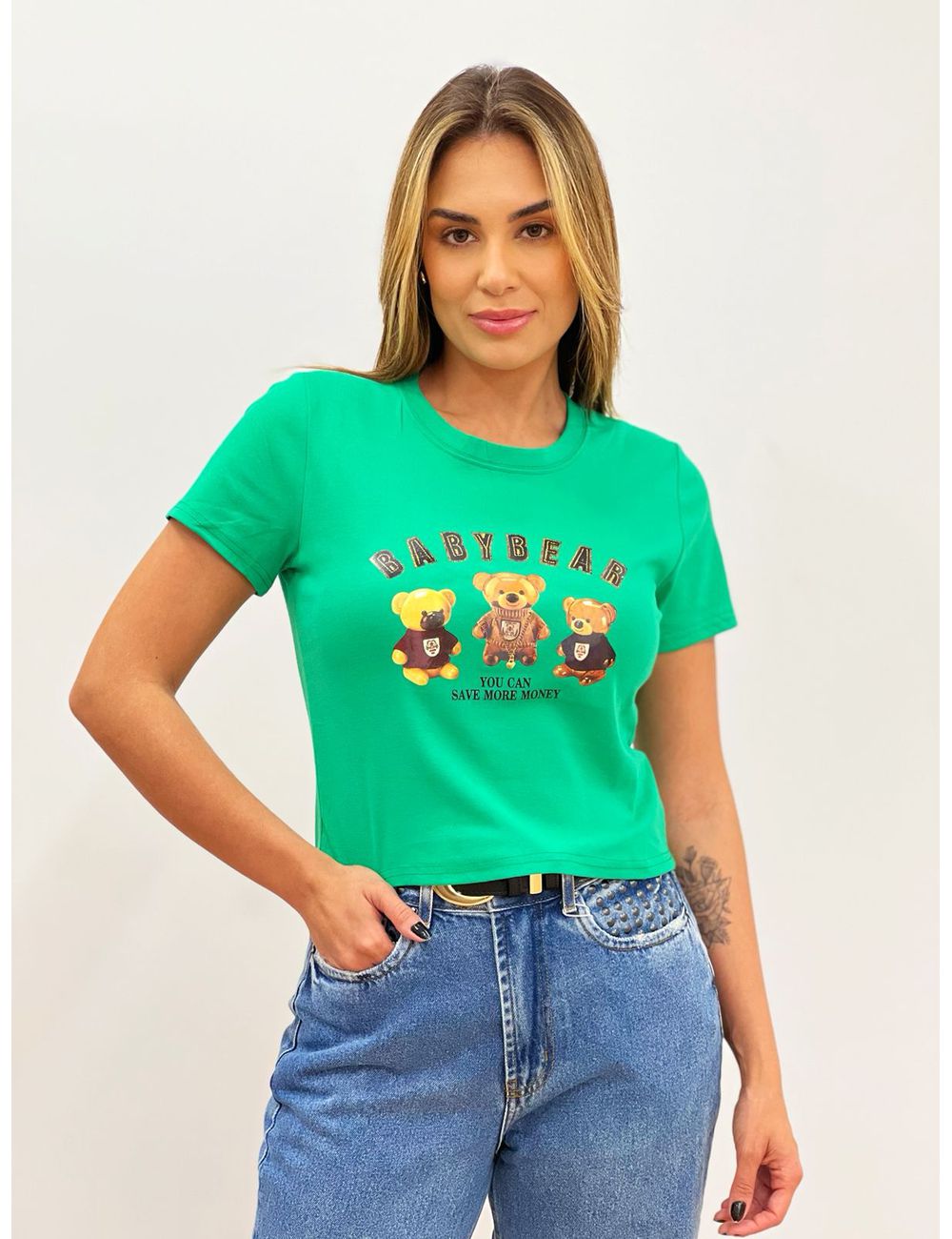 Cropped Teddy Verde - Ana G Store