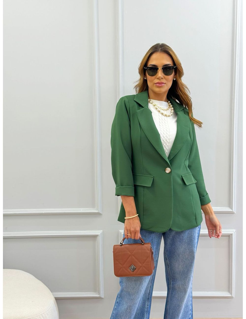 Blazer Manuele Verde - Ana G Store