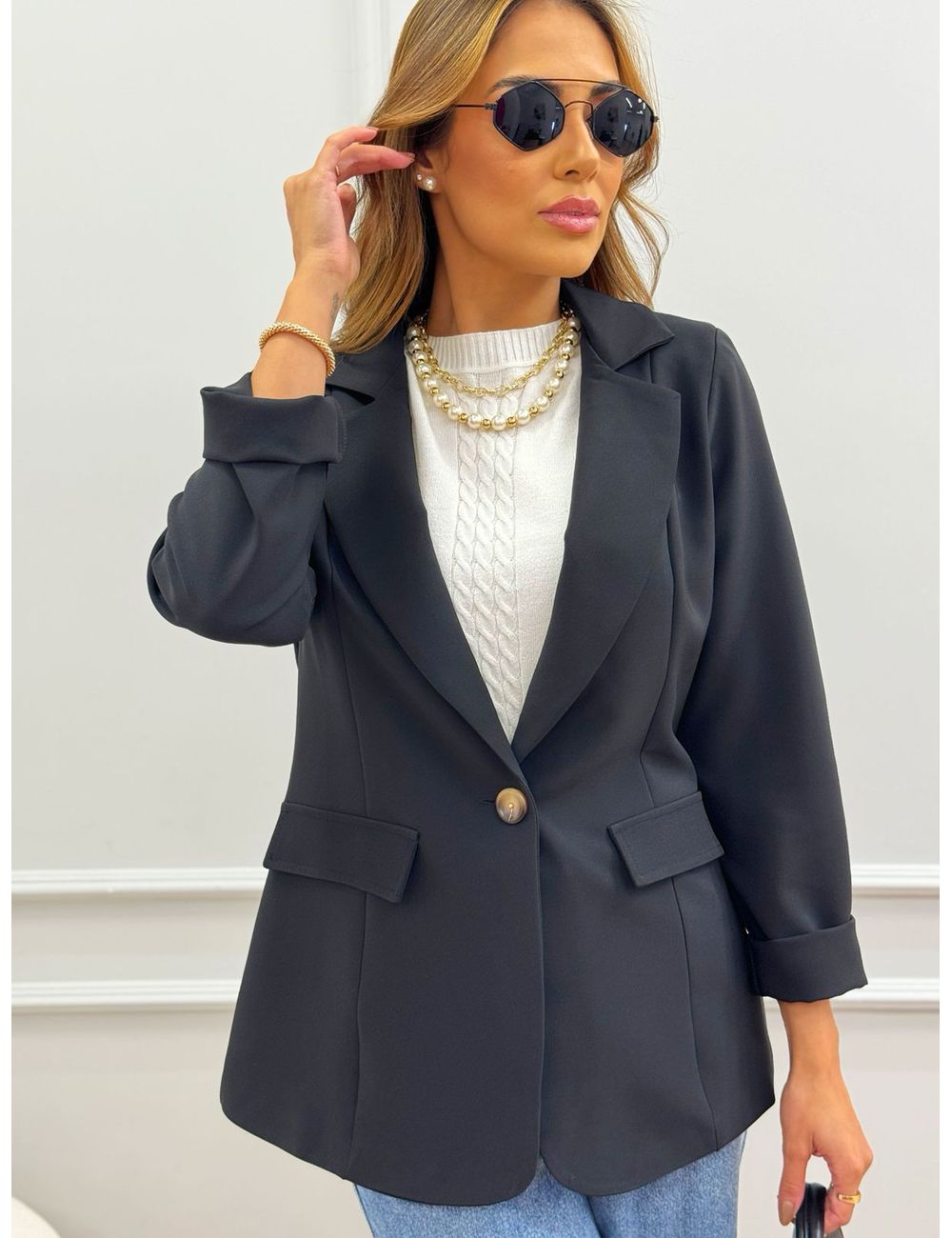 Blazer Manuele Preto - Ana G Store