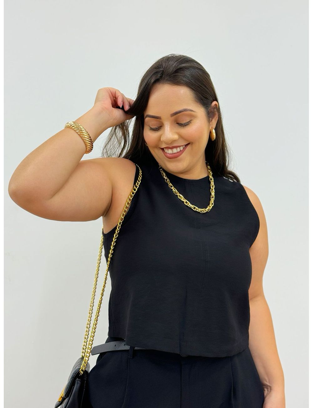 Cropped Noeli Preto - Ana G Store