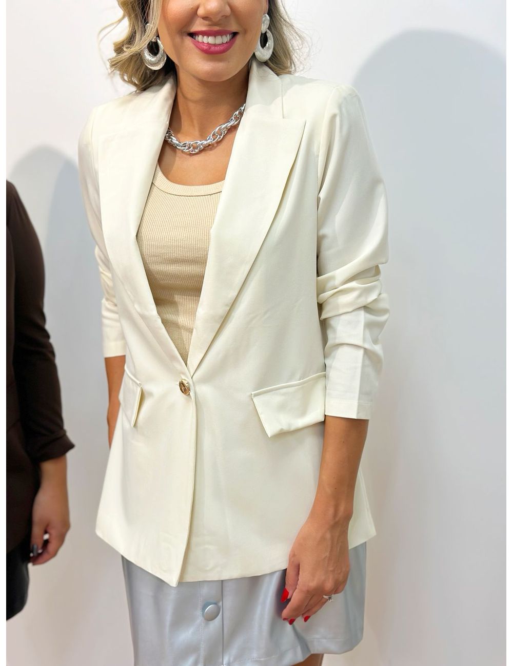 Blazer Claire Baunilha - Ana G Store