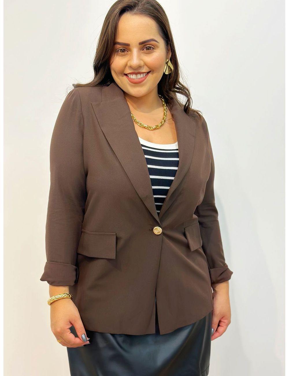 Blazer Claire Café - Ana G Store