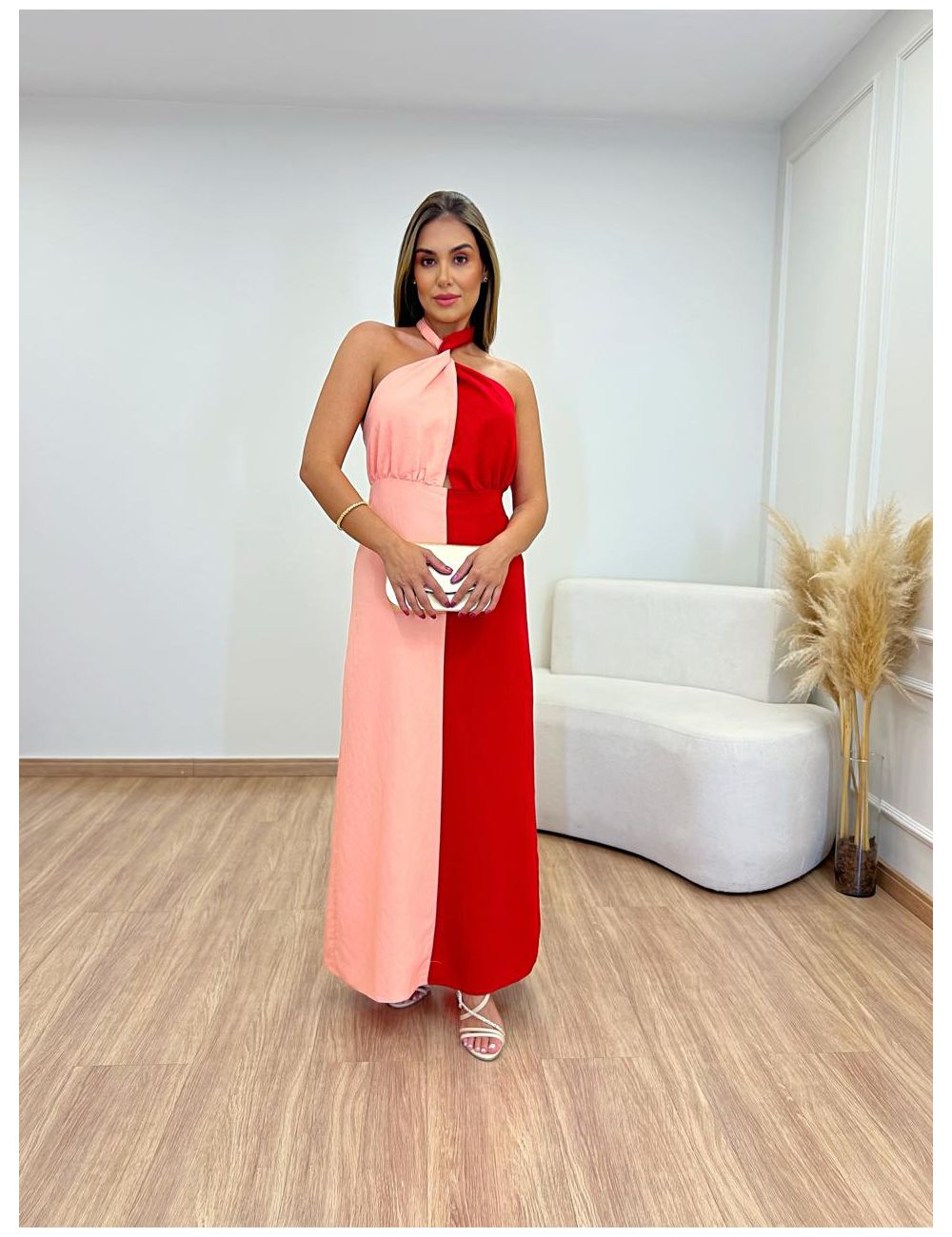  Vestido July Vermelho/coral