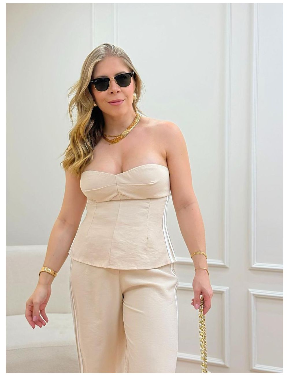 Blusa Laura Bege