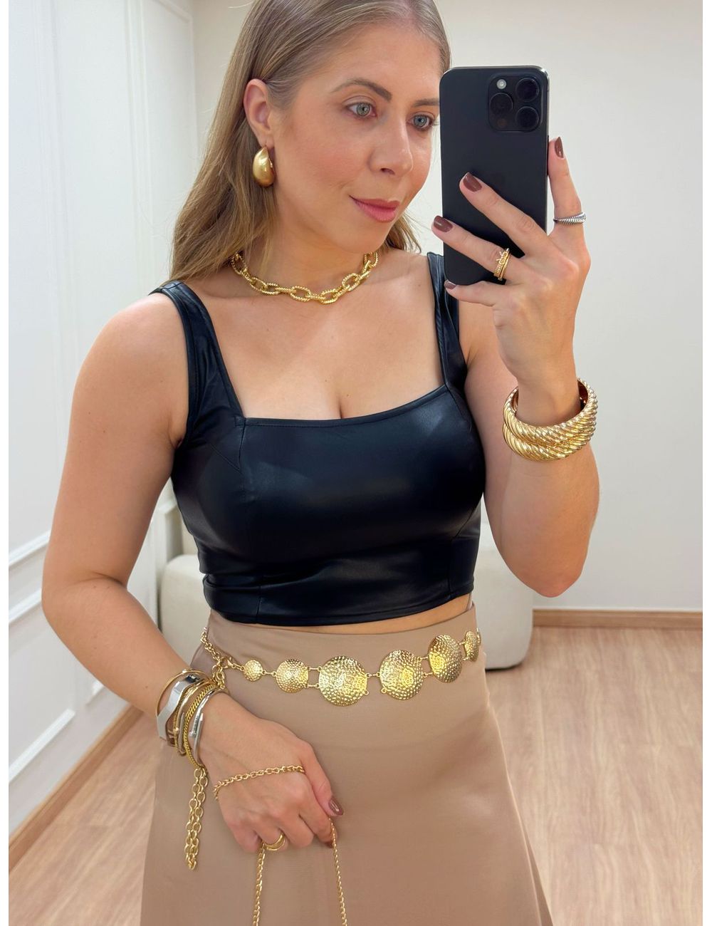 Cropped Mirela Preto - Ana G Store