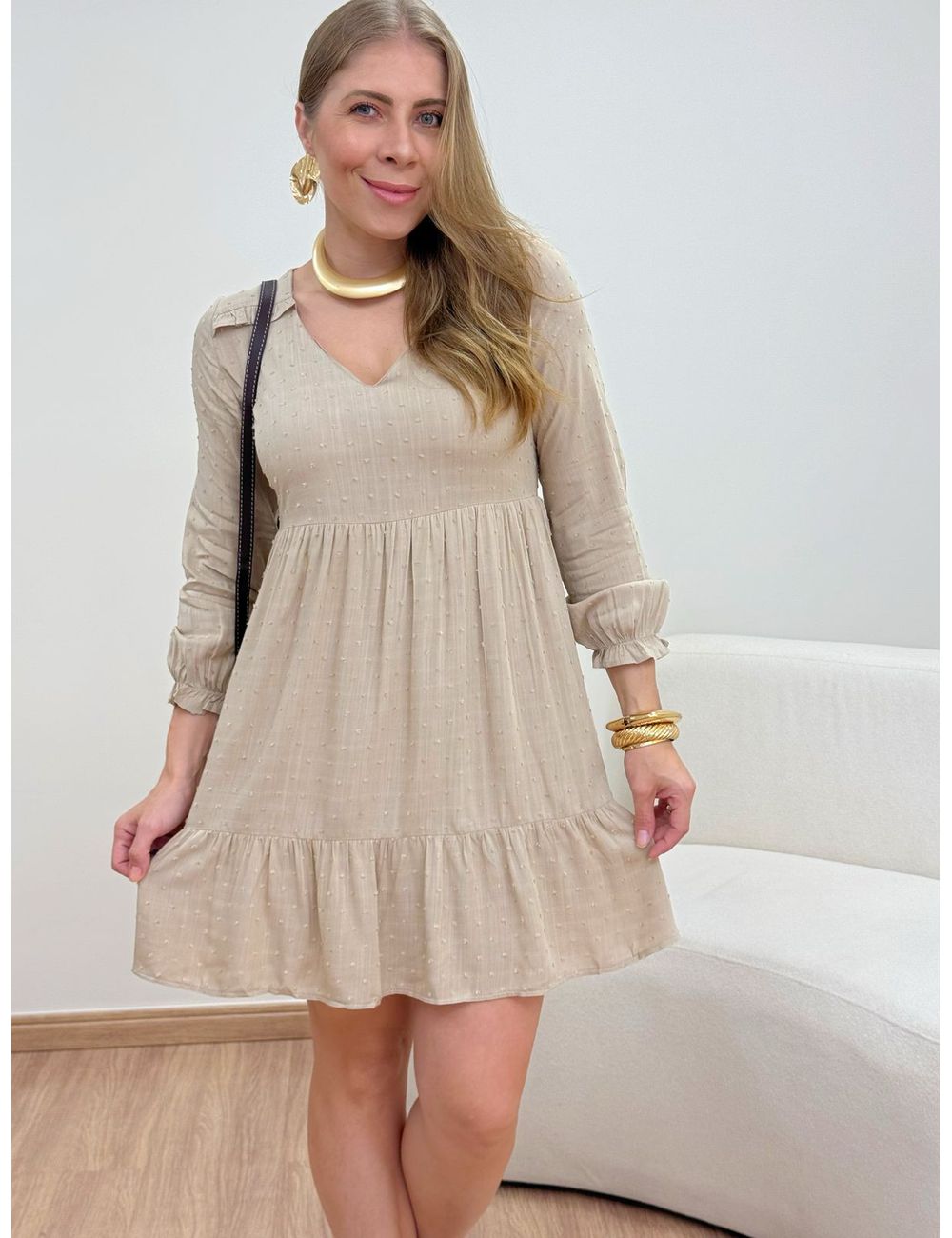 Vestido Soraia Bege - Ana G Store
