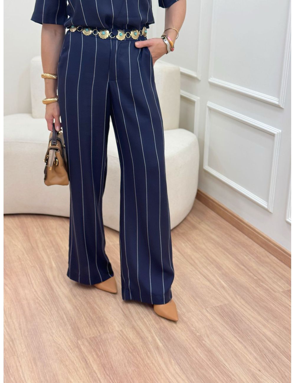 Calça Nicole Azul - Ana G Store