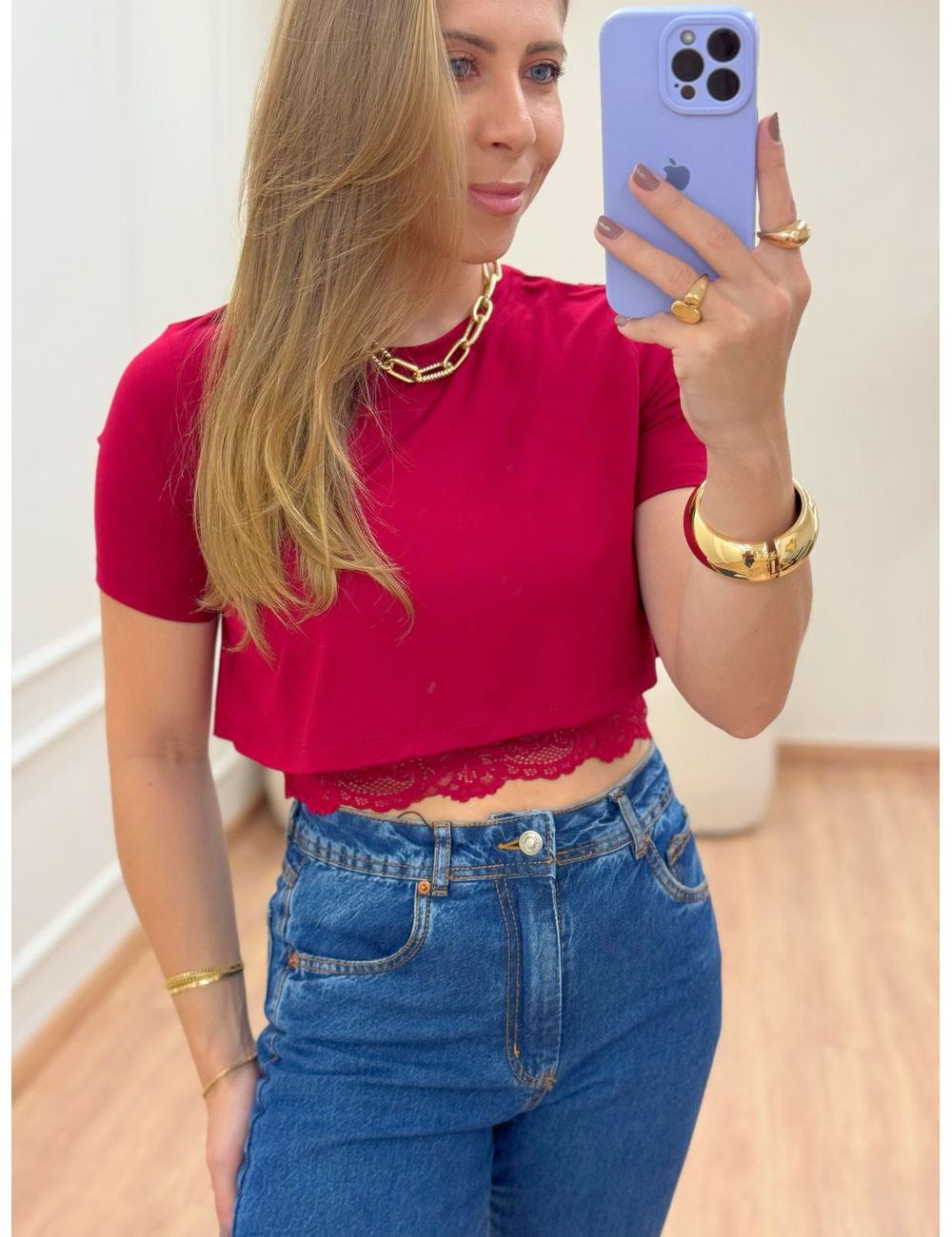 Cropped Olivia Cereja - Ana G Store
