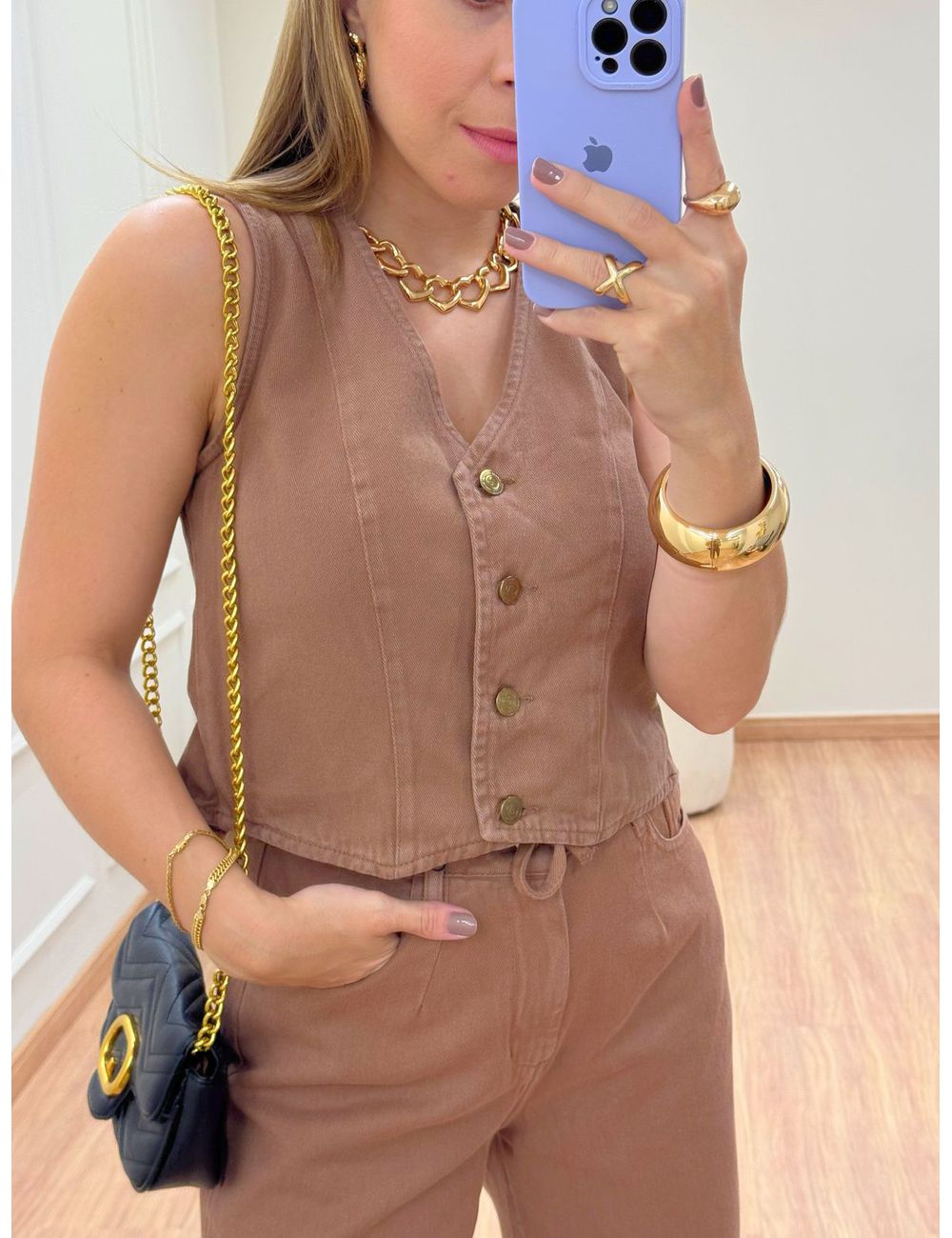 Colete Chocolate - Ana G Store