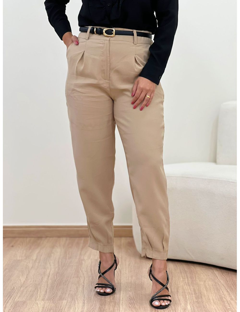 Calça Rebeca Camel - Ana G Store