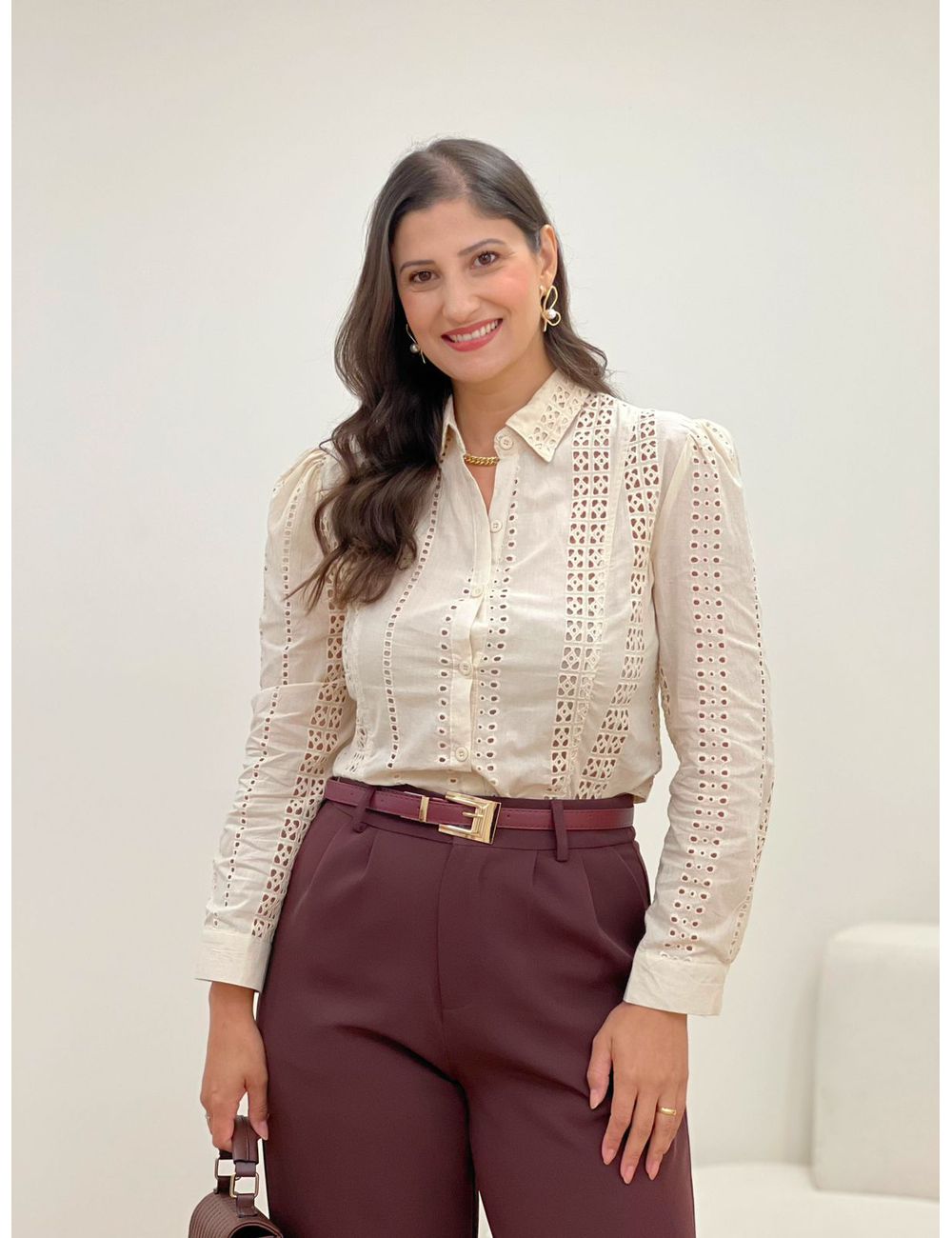 Camisa Manu Areia - Ana G Store