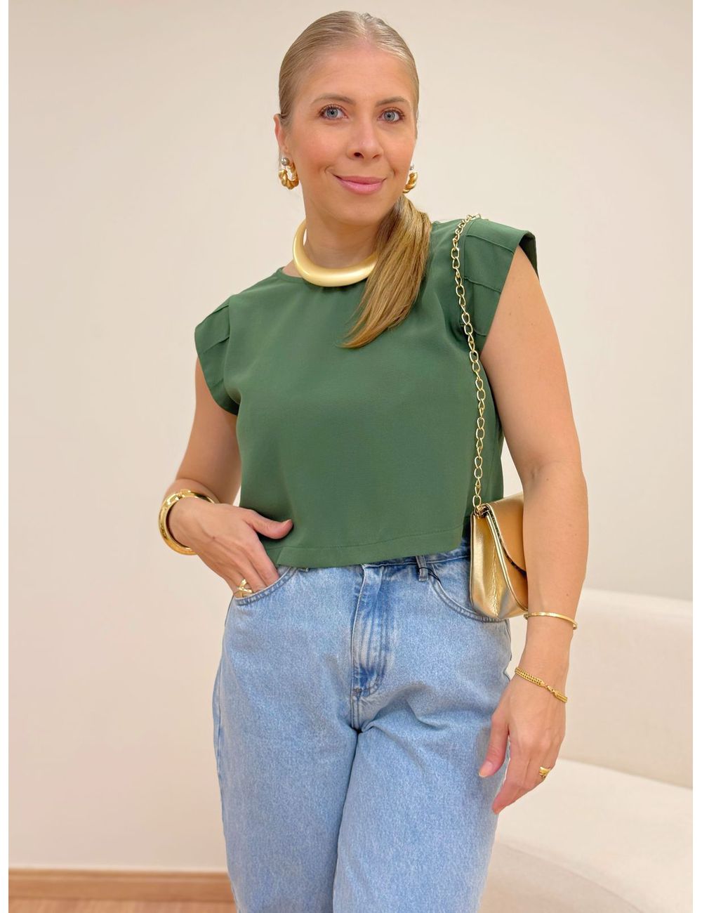 Cropped Muscle Militar - Ana G Store