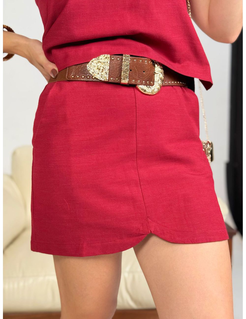 Shorts Saia Joy Cereja - Ana G Store
