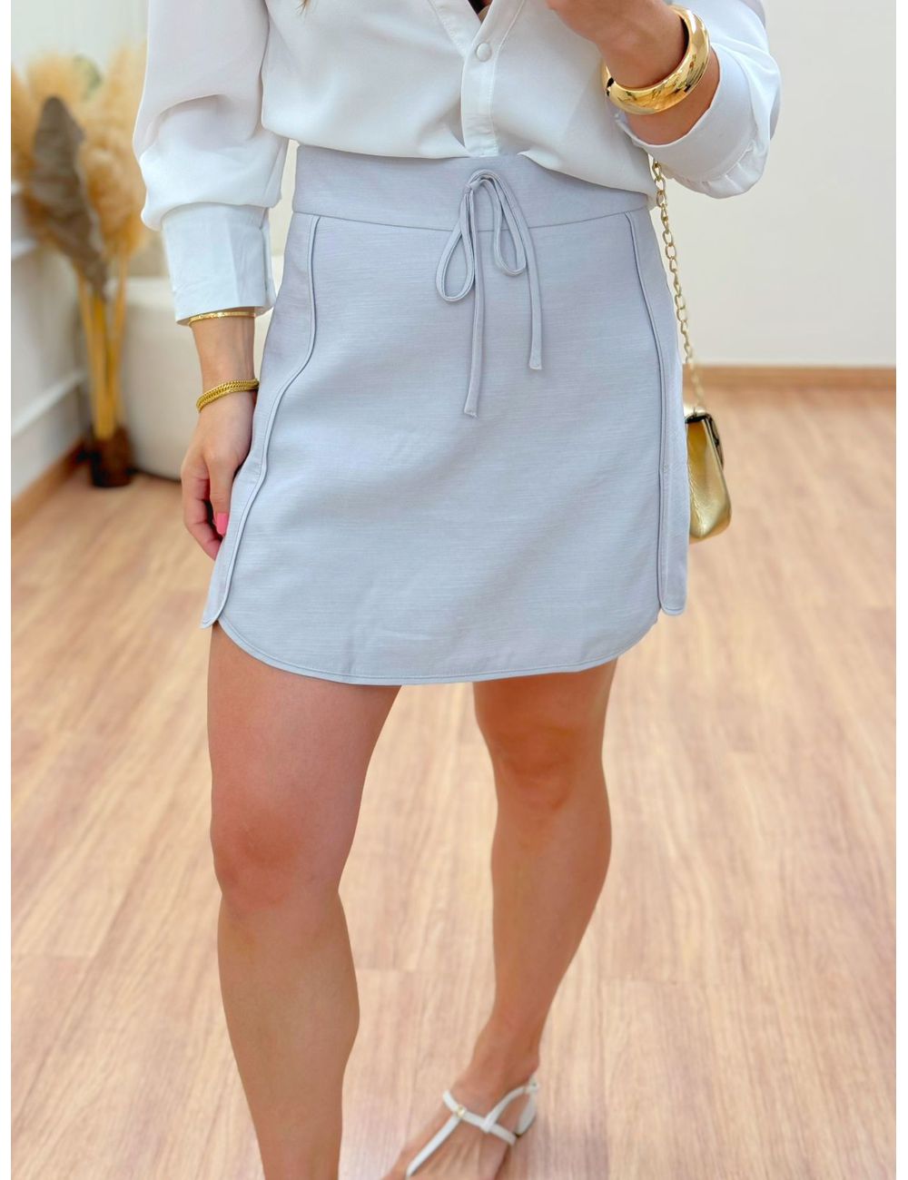 Shorts Saia Gabi Cinza - Ana G Store