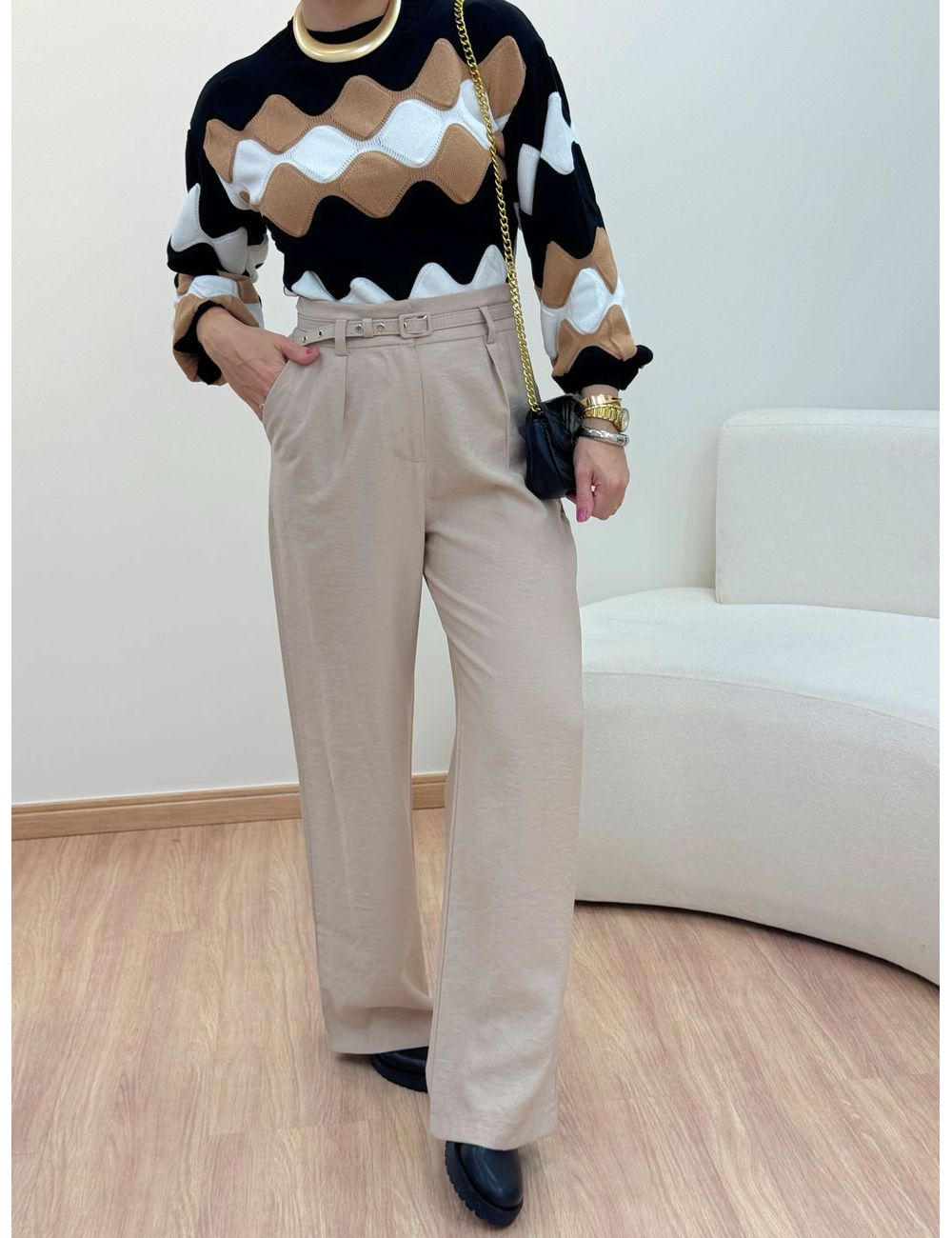 Calça Jordana Bege - Ana G Store