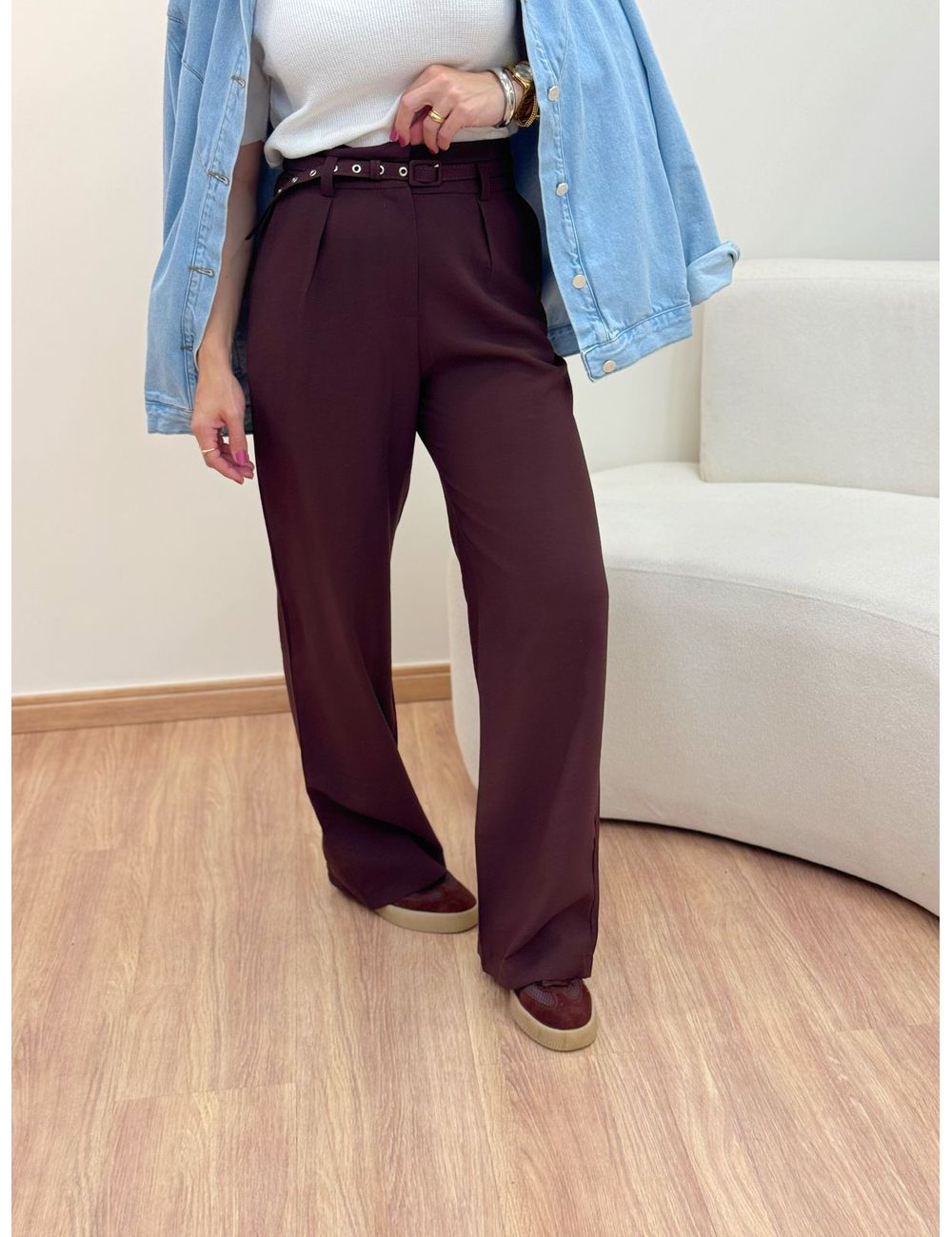 Calça Jordana Marrom - Ana G Store