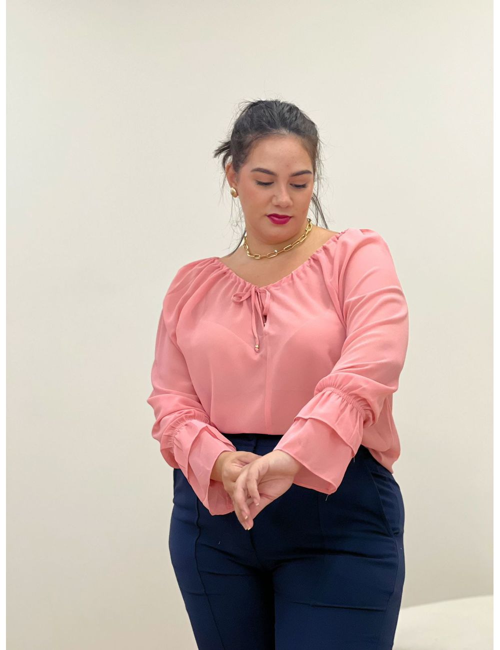 Blusa Berenice Blush - Ana G Store