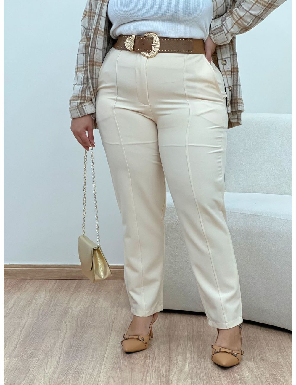 Calça Adele Creme - Ana G Store