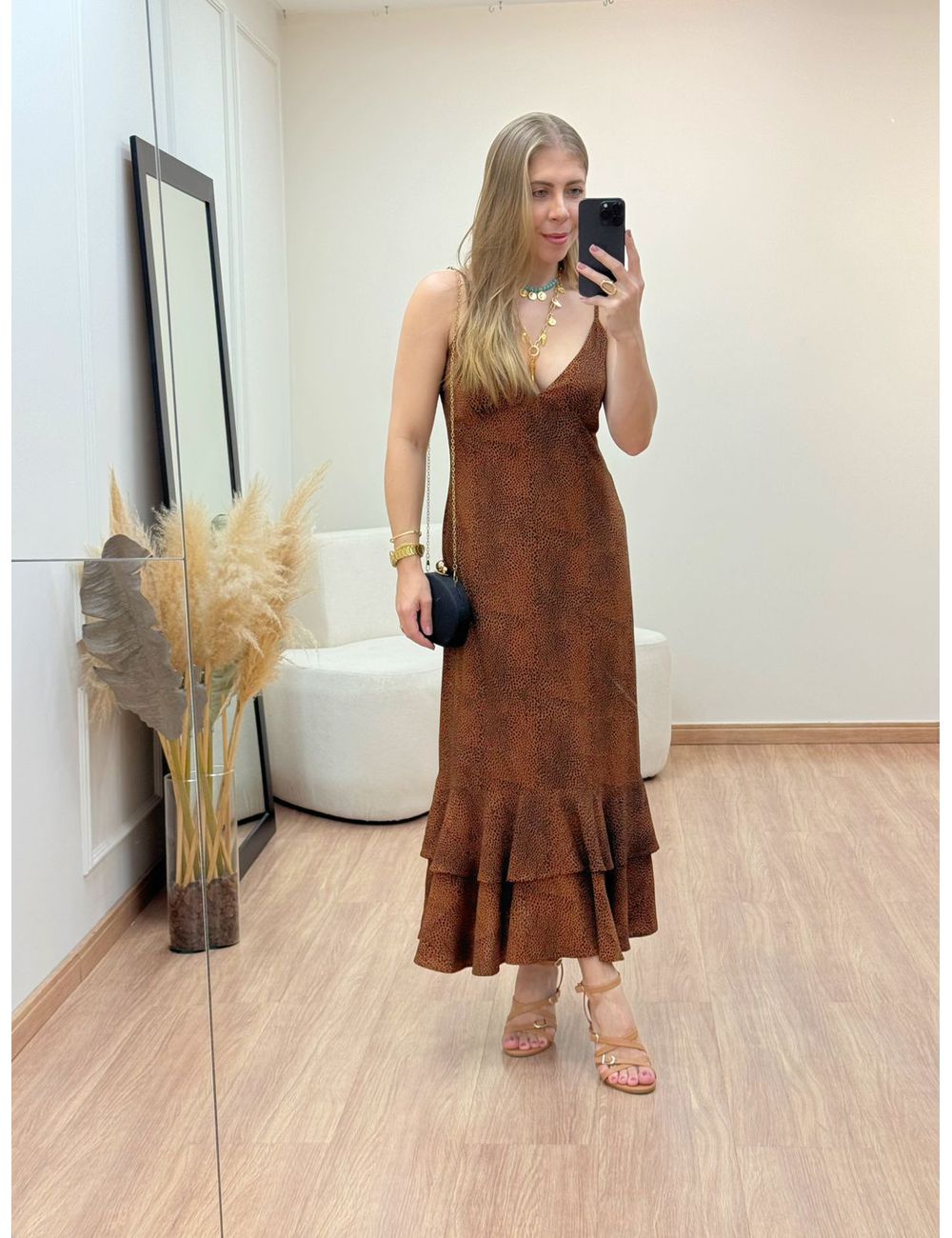 Vestido Eloise Marrom - Ana G Store