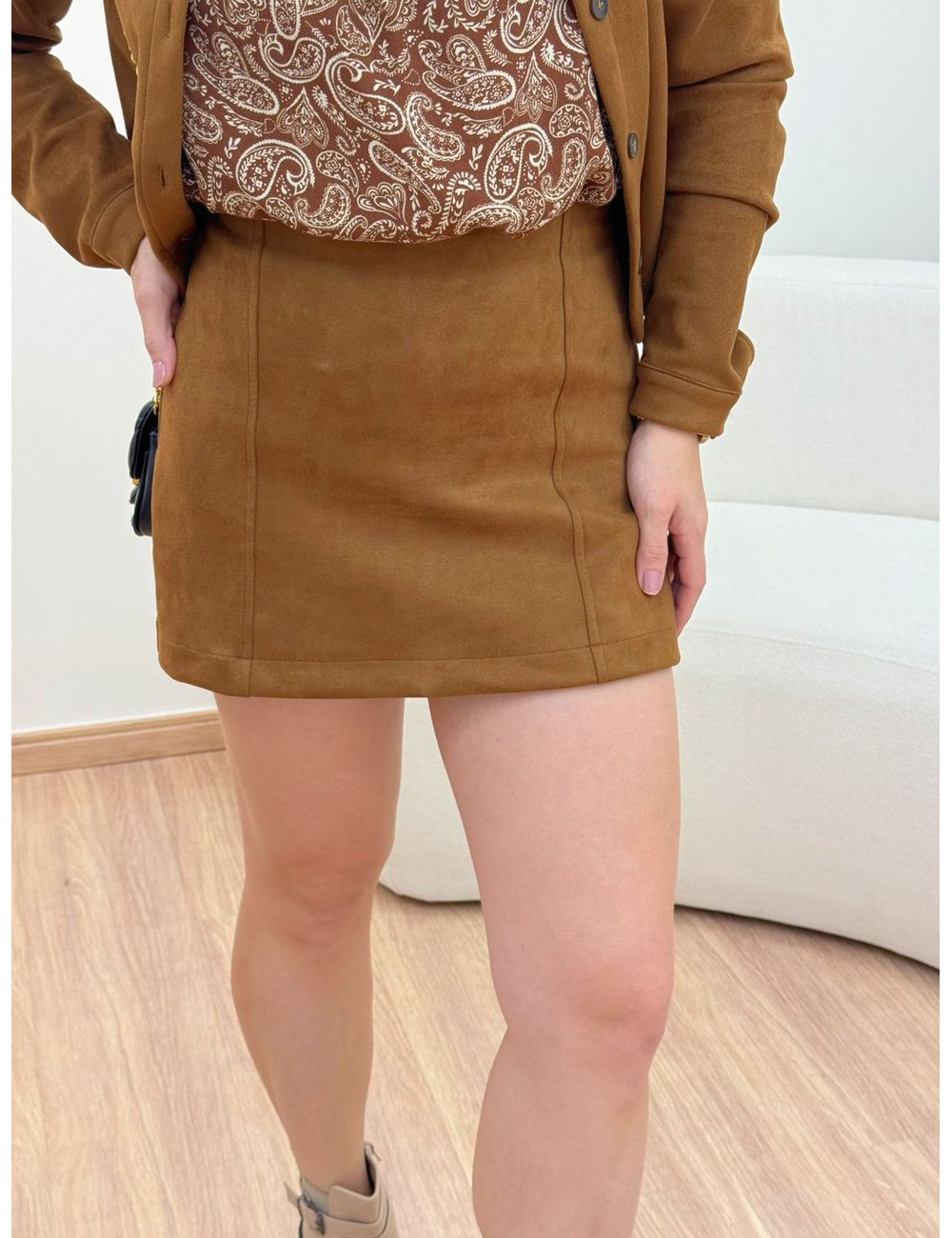 Shorts Saia Francine Marrom - Ana G Store