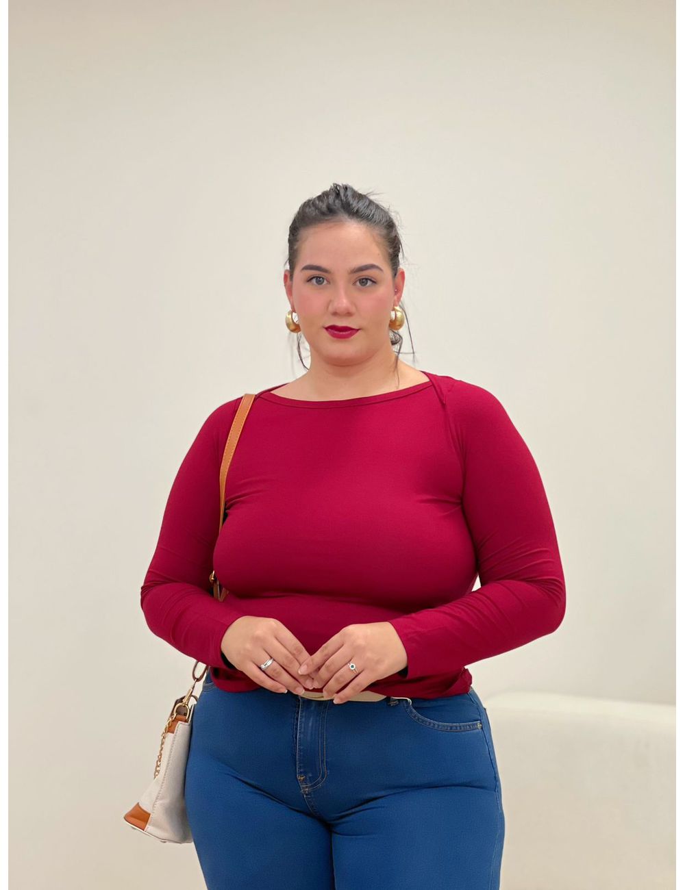 Blusa Basic Vinho - Ana G Store