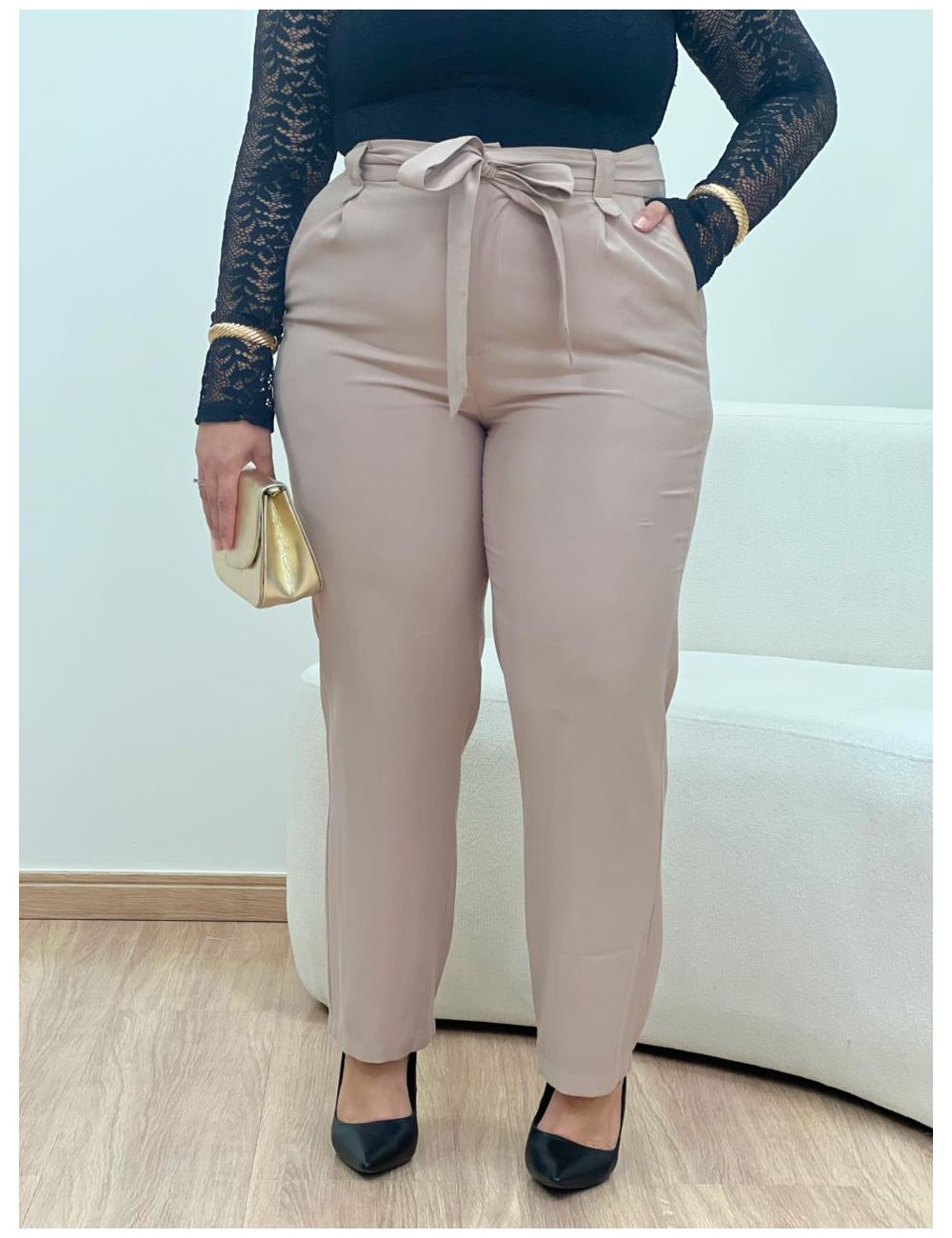 Calça Aline Bege - Ana G Store
