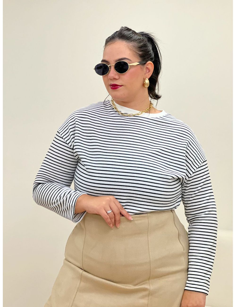 Blusa Olive Listrado - Ana G Store