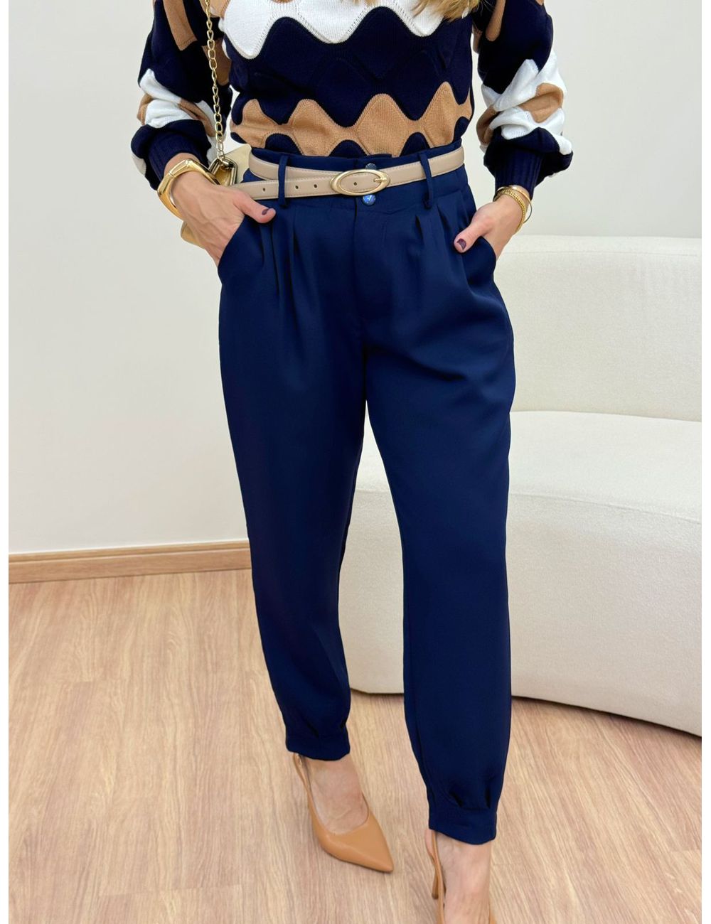 Calça Cenoura Azul - Ana G Store