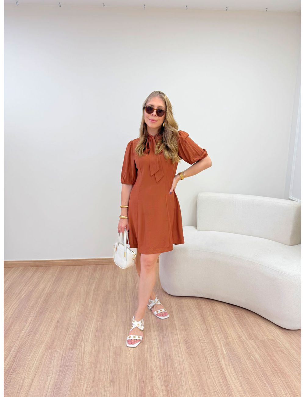 Vestido Damaris Marrom - Ana G Store