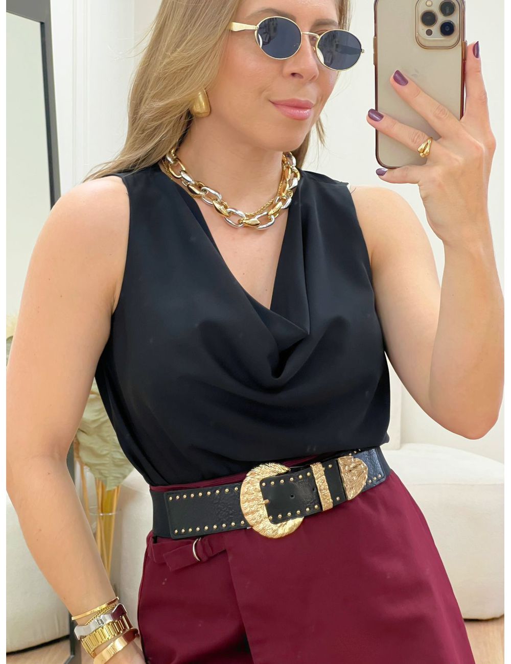 Blusa Degagê Preta - Ana G Store