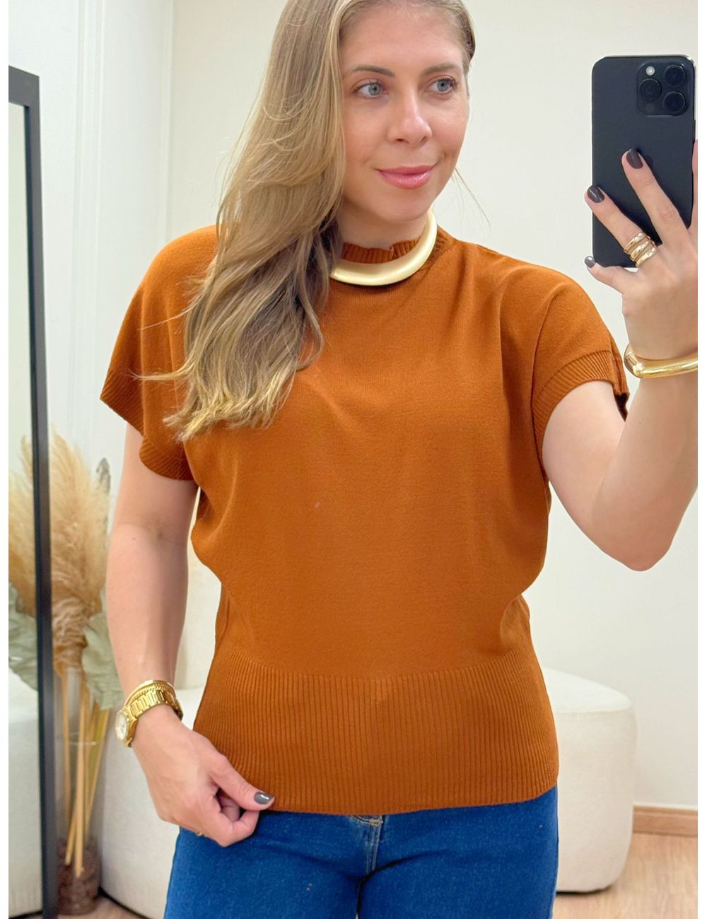Blusa Malu Caramelo - Ana G Store
