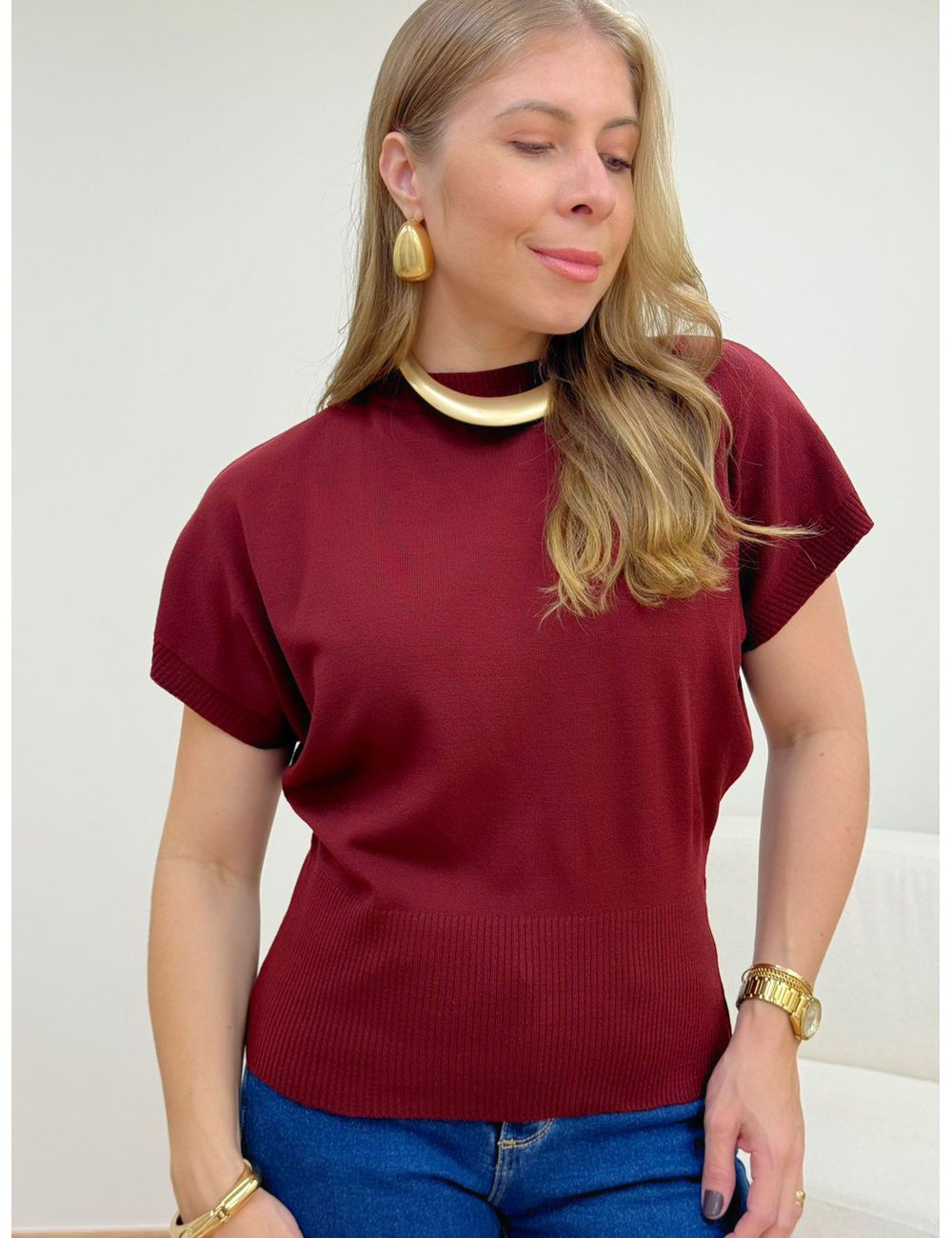 Blusa Malu Vinho - Ana G Store