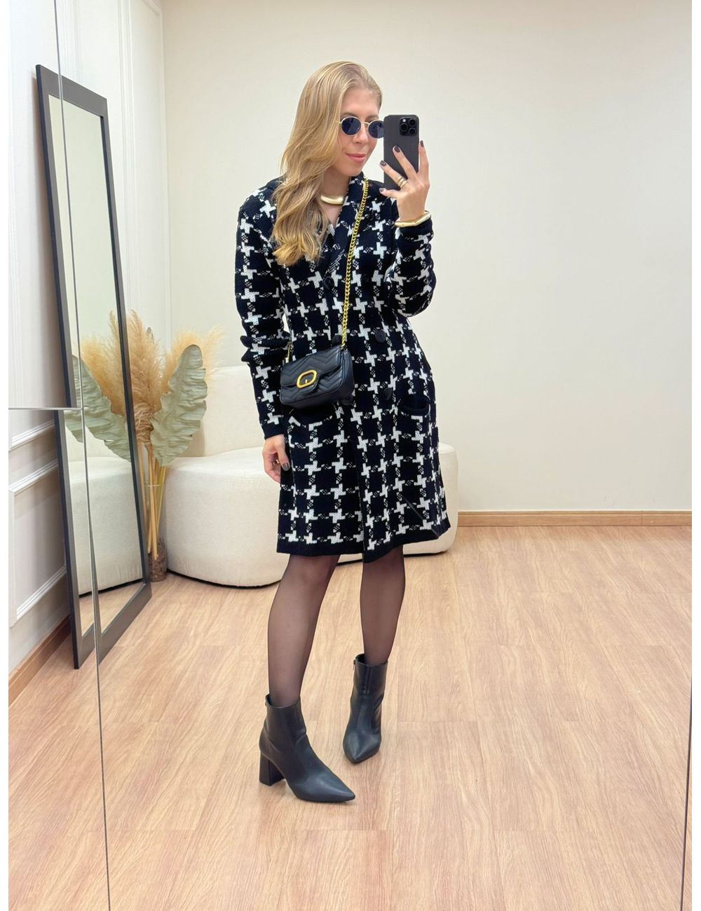 Casaco Tricot Preto - Ana G Store