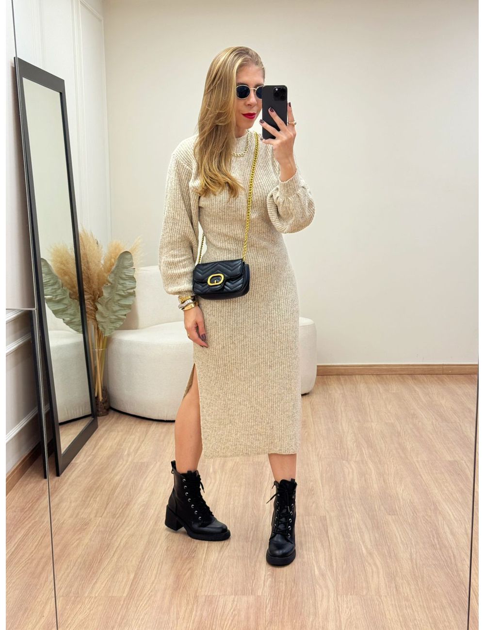 Vestido Penélope Areia - Ana G Store