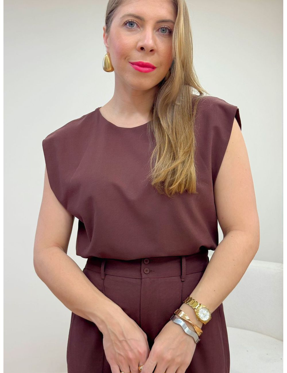 Blusa Matilda Marrom - Ana G Store