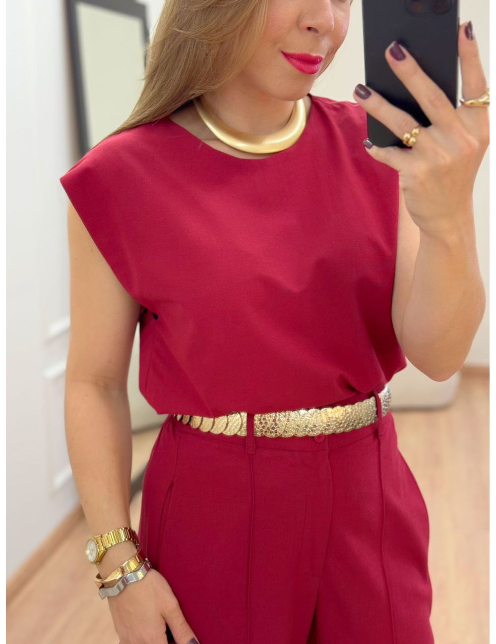 Blusa Matilda Cereja - Ana G Store