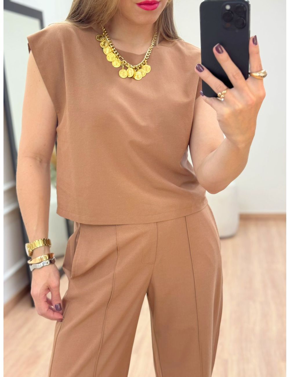 Blusa Matilda Camel - Ana G Store