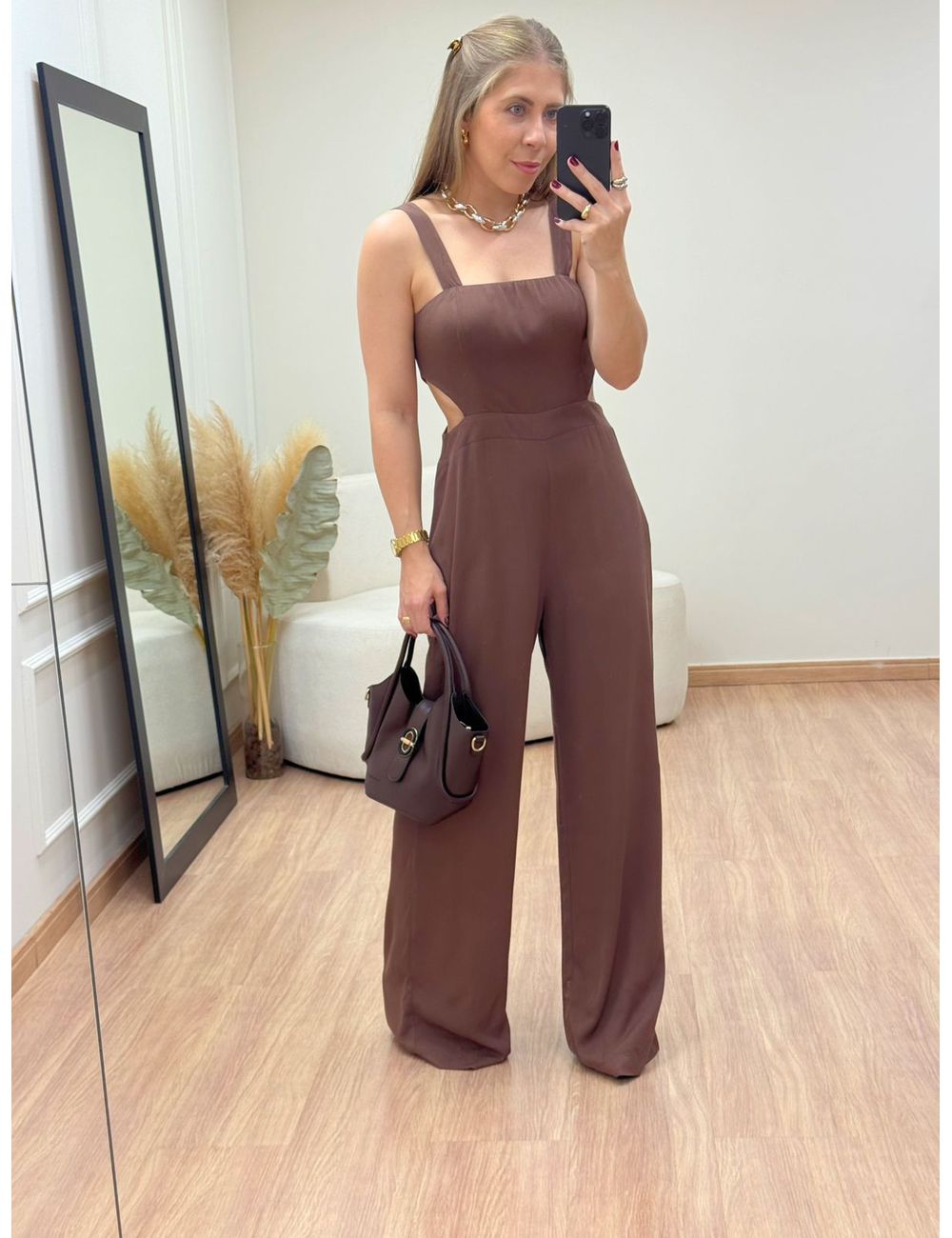 Macacão Giorgia Marrom - Ana G Store