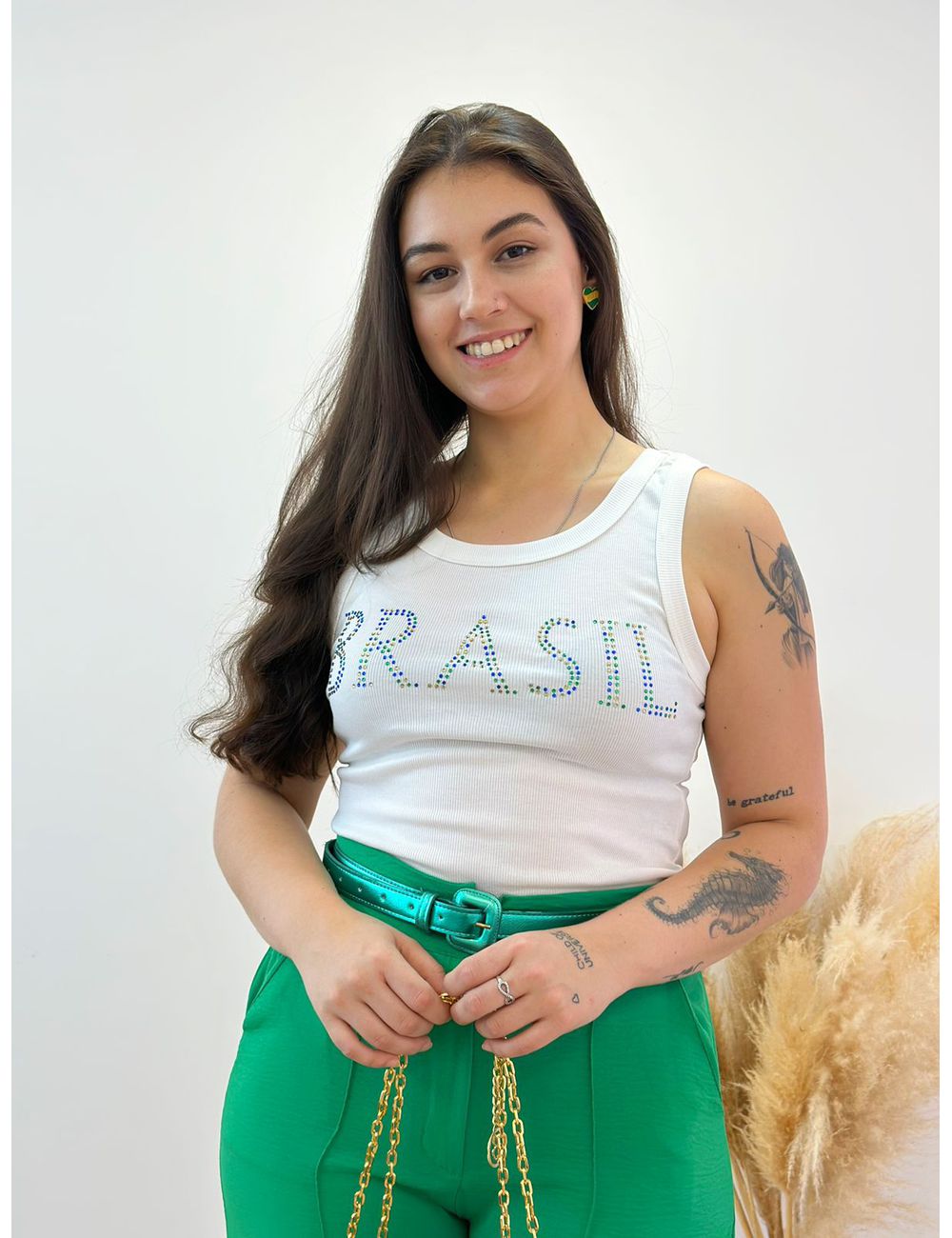 Regata Brasil Off White - Ana G Store