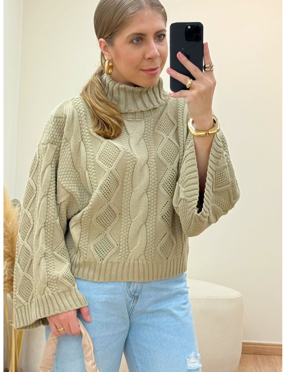 Blusa Stela Areia - Ana G Store