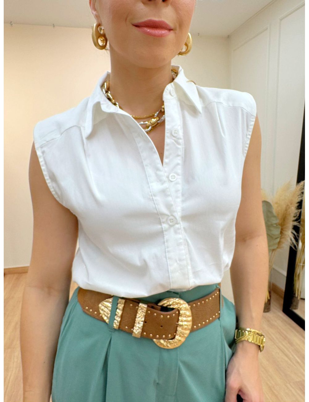Camisa Nanda Off White - Ana G Store