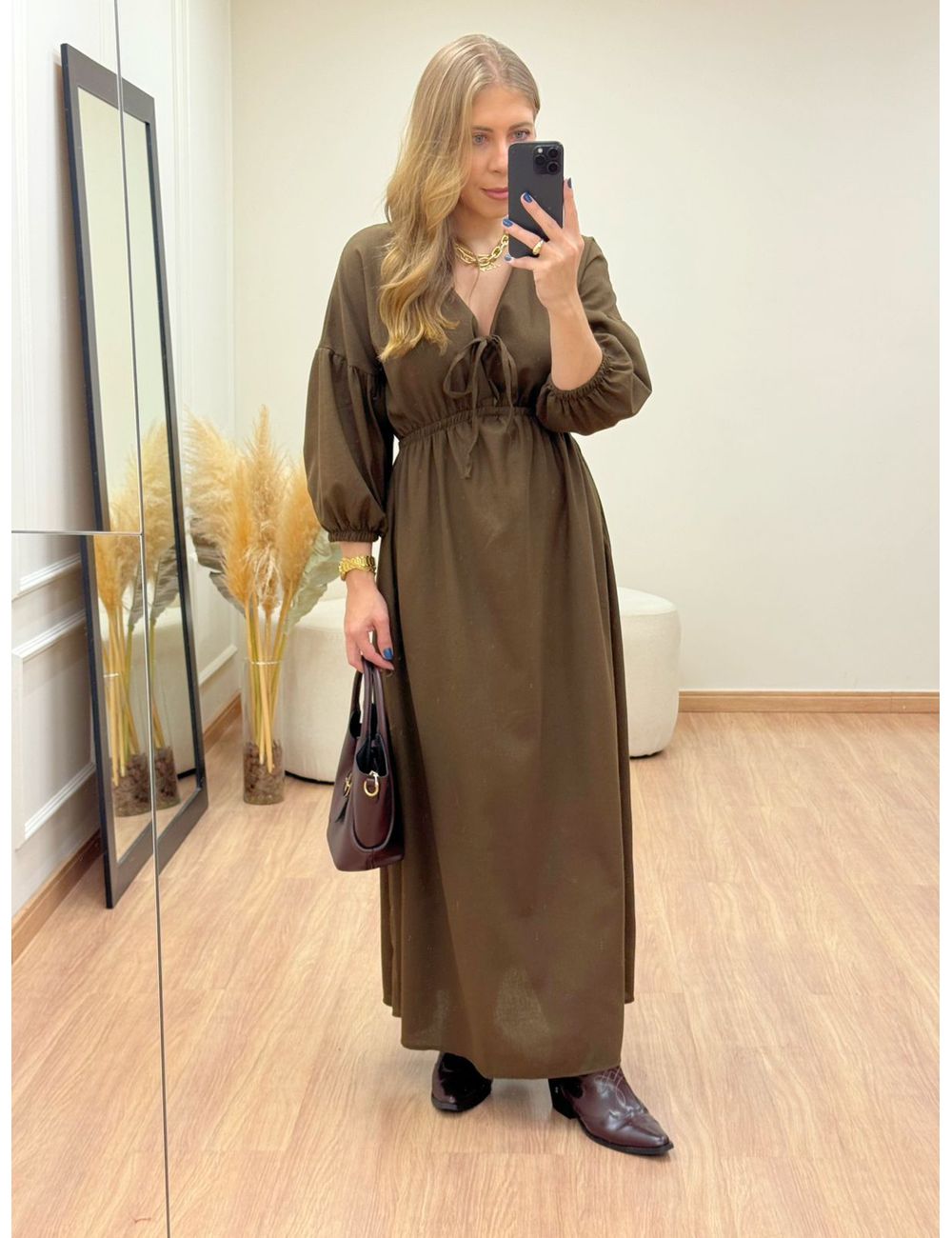 Vestido Marieva Marrom - Ana G Store