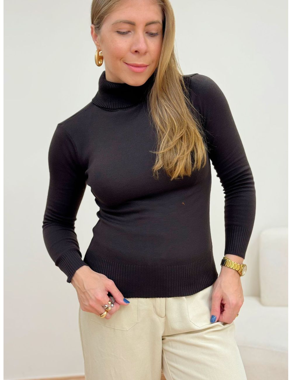 Cacharrel Tricot Marrom - Ana G Store