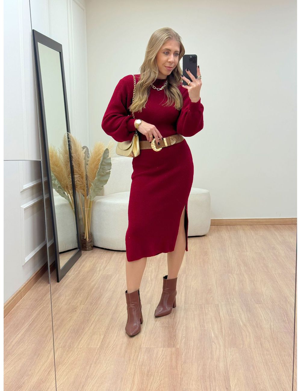 Vestido Penélope Cereja - Ana G Store