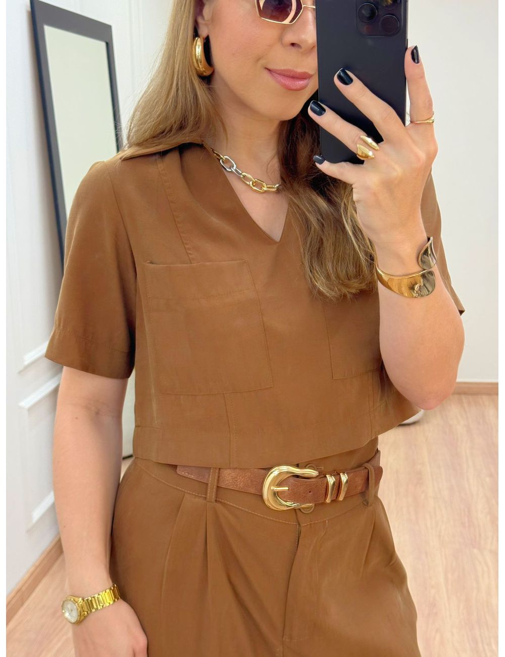 Cropped Verona Marrom - Ana G Store