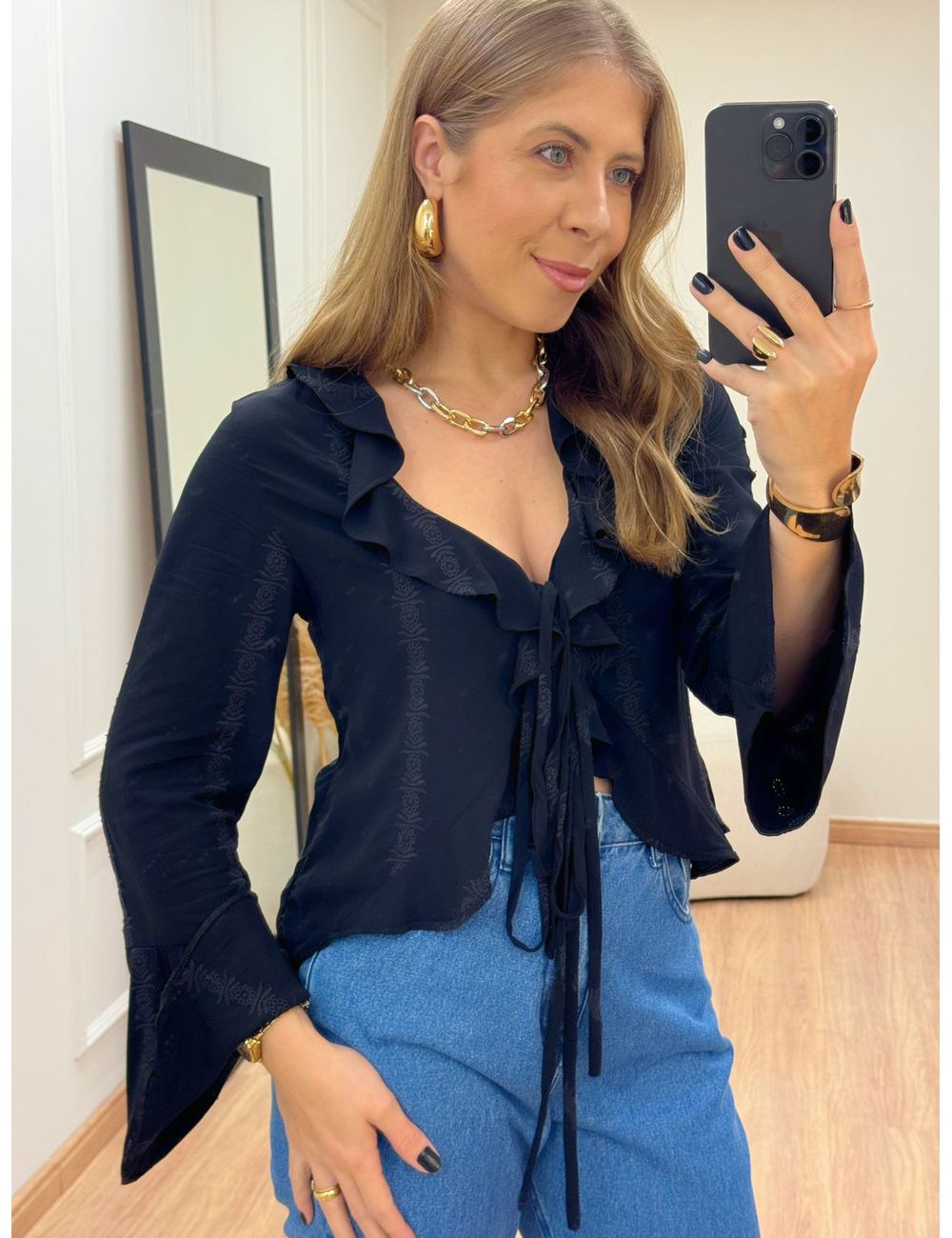 Bata Leona Preta - Ana G Store